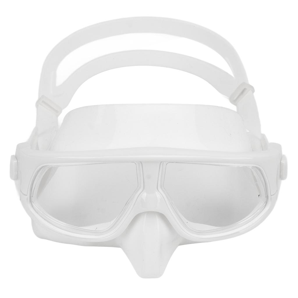 Diving Goggles Dual Use PC Silicone Antifog Waterproof Scuba Diving Mask for Adult Freediving Swim White