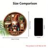 Lodge Style Gnome Bathroom Wooden Sign - Rustic Decorative Plaque with Family Themed Toilet - Ideal Hanging Ornament for Home, Yard, Balcony Decor