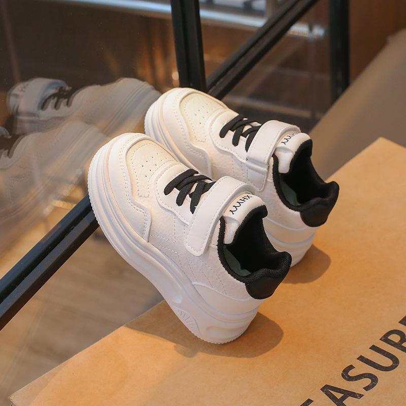 2026 Spring/Autumn Girls' White Sports Sneakers - Stylish High-Top Baby & Student Shoes