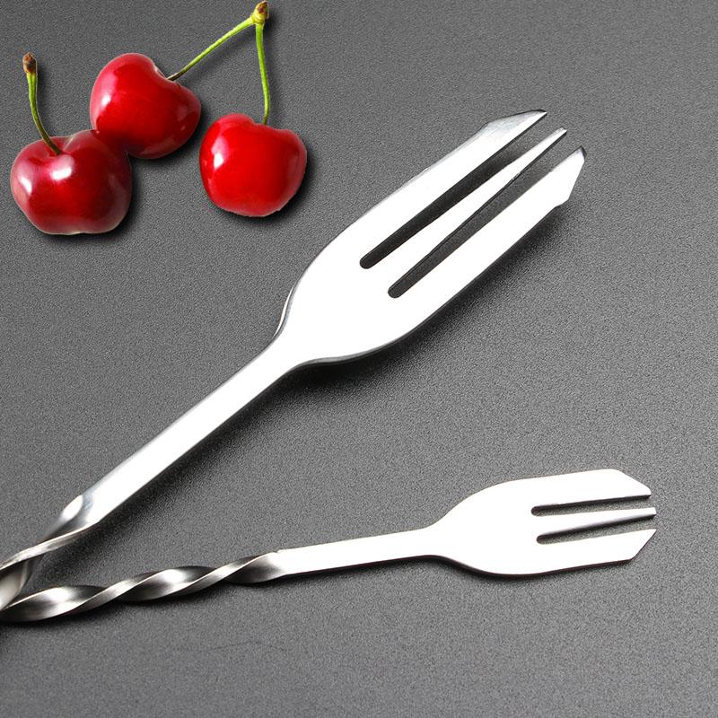 Quanshi 304 Stainless Steel Long Bar Spoon, Long Handle Stirring Rod, Cocktail Stirrer, Milk Tea Mixing Spoon, Bar Spoon, Cocktail Mixing Spoo