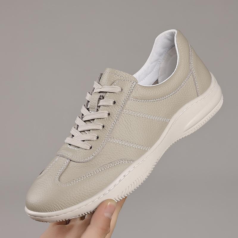 Frühling neue Herren Freizeitlederschuhe echtes Leder Herren atmungsaktive Lederschuhe weichseitige Herrenschuhe