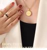 Gold-Plated Clavicle Chain Necklace with European Letter Bottle Cap Pendant