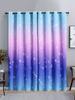Gradual Change Landscape Chinese Curtains Sunshade Bedroom Curtains 3D Digital Printing Blackout Curtains