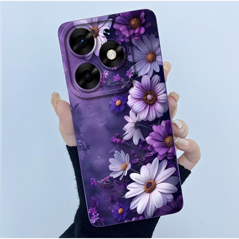 For itel S23 Plus Phone Case S681LN Cover Fashion Simplicity Oil Painting Floral Soft Liquid Silicone Shell For itel S23+ Fundas