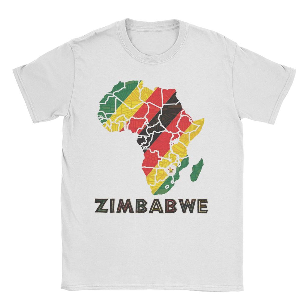 Coat of Arms of Zimbabwe Unisex Women T Shirts Unique Tee Shirt Short Sleeve Crewneck TShirt Pure Cotton Gift Idea Clothes