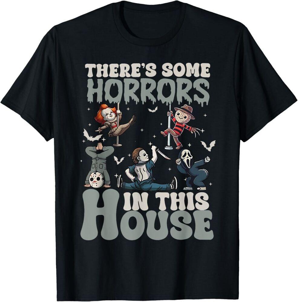 There s Some Horrors In This House Funny Horror Characters T-Shirt Unisex T-Shirt M