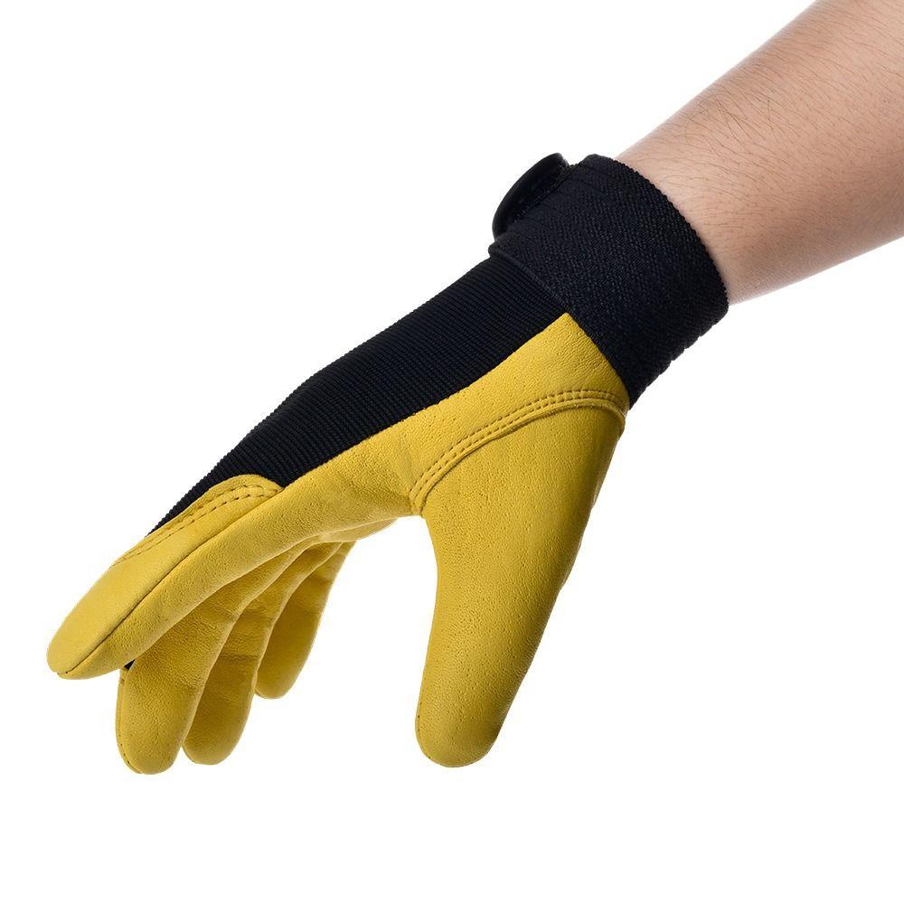 Thickened Leather Work Gloves Wear-Resistant Safety Gloves Practical Industrial Gloves Garden Work