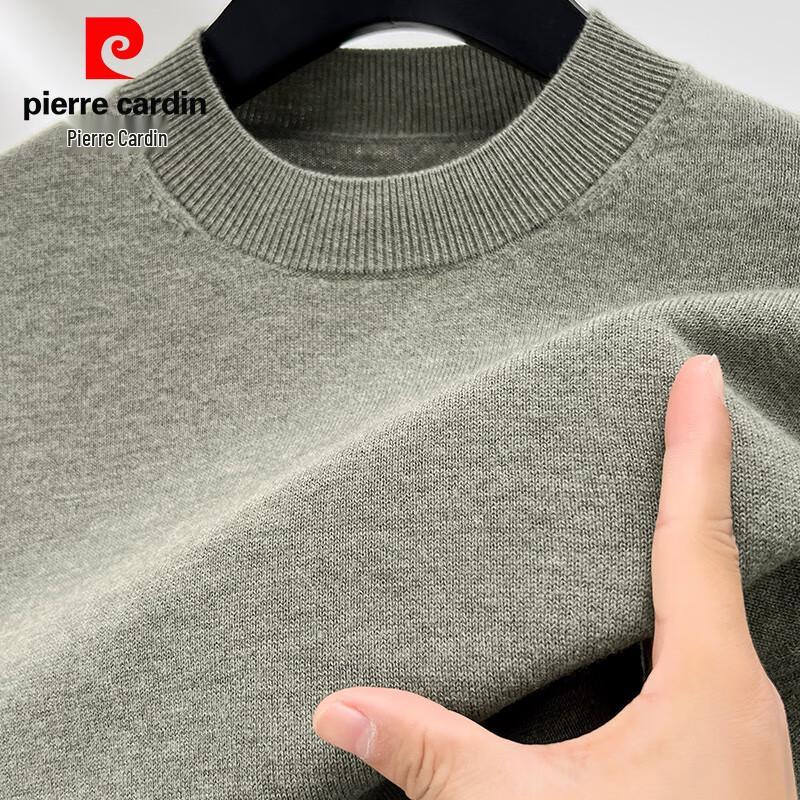 Pierre Cardin Men's Solid 100% Wool Mock Neck Sweater