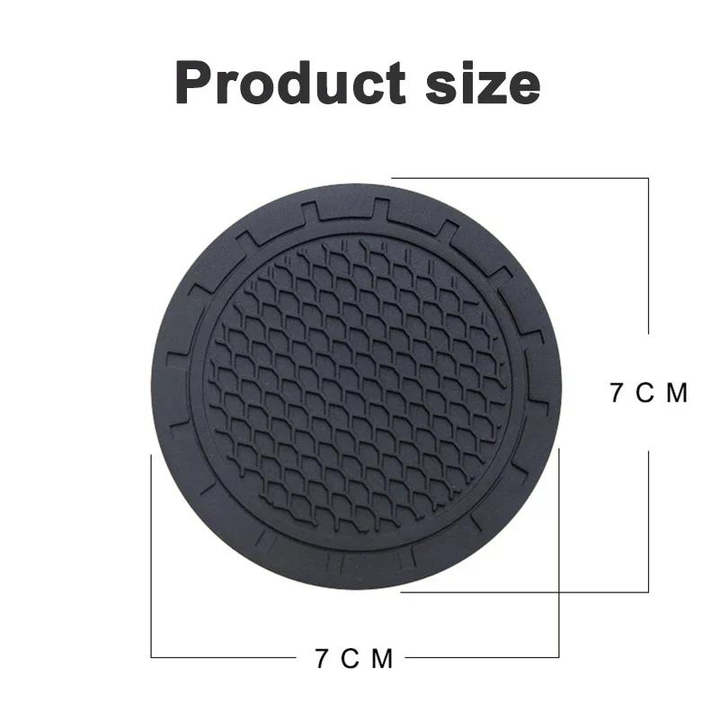 CKWQ4 7cm PVC Car Coaster Car Water Cup Mat Anti Slip Pad Accessories For KIA RIO 3 K2 K3 K5 Sportege Picanto Optima Soul Ceed Sorento