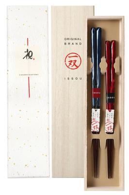 Paar Paulownia-Box-Siegel Paar passende 2 Essstäbchen Geschenk Essstäbchen für Paare, Landleben, [Mizuhiki-Feier] Essstäbchen, Sets, Set,