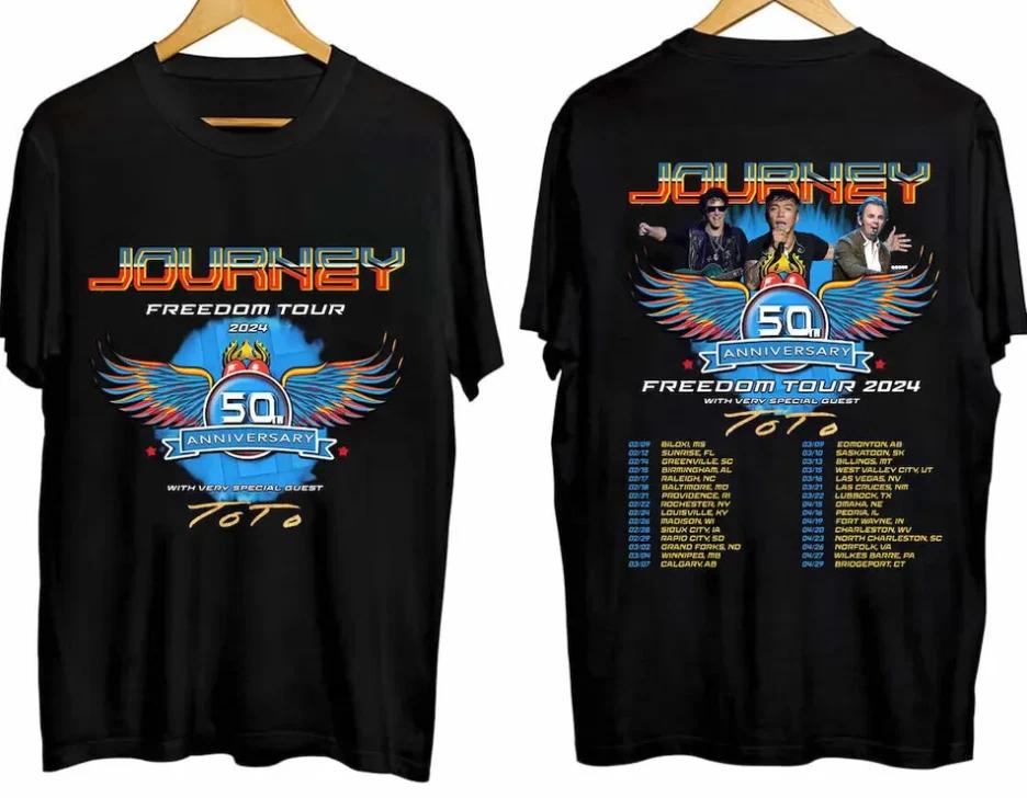 Journey Freedom Tour 2024 Journey With Toto 50th Anniversar T-shirt T 4XL