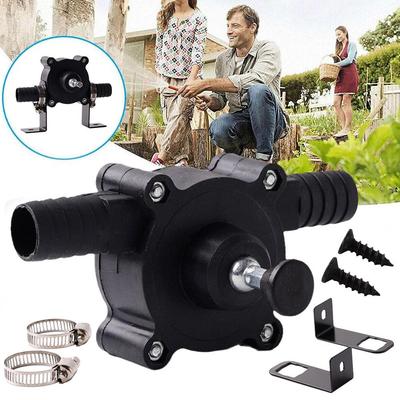 Pompe Électrique Portable pour Perceuse Auto-Amorçante Pompes de Transfert Huile Fluide Pompe à Eau Portable Queue Ronde Robuste Auto-Amorçante Manuelle