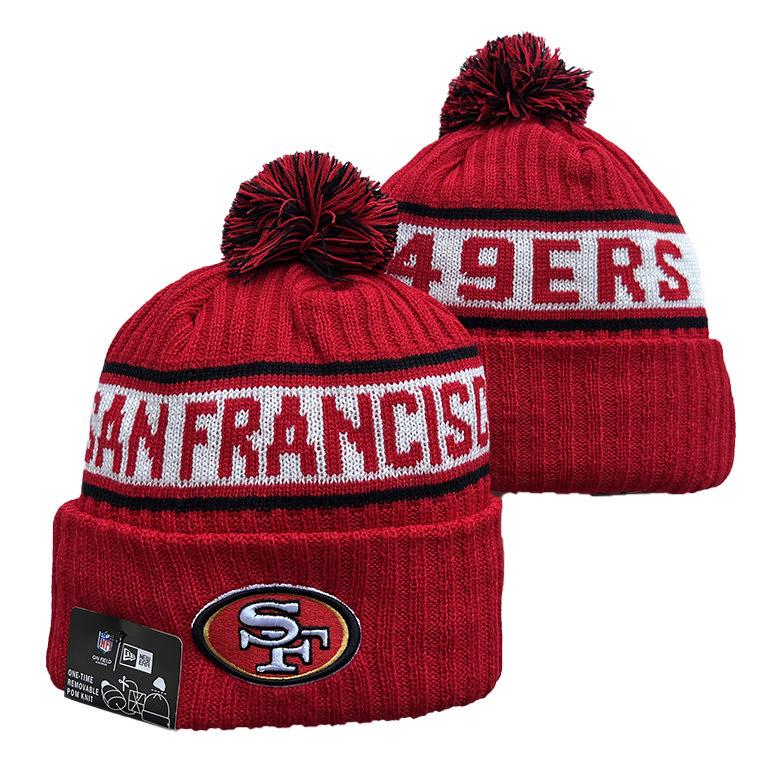 49er Team 2025 Autumn/Winter Wool Pom-Pom Knit Hat - Warm Embroidered Couple Style