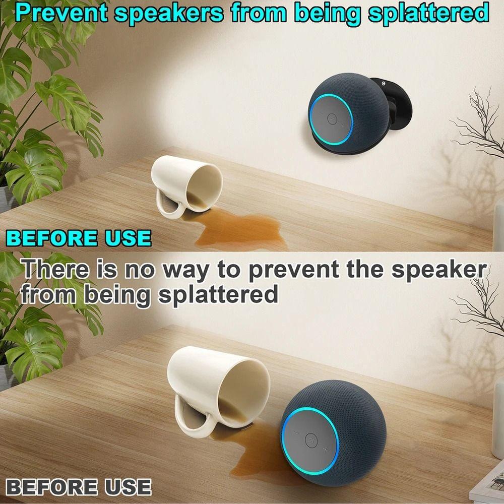 1Pcs ABS Speaker Wall Mount Bracket Speaker Storage Shelf For Echo Dot Max Dot Pop Spot