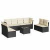 VidaXL Garden Lounge Set 9 Pcs with Cushions Black Wicker 3249295