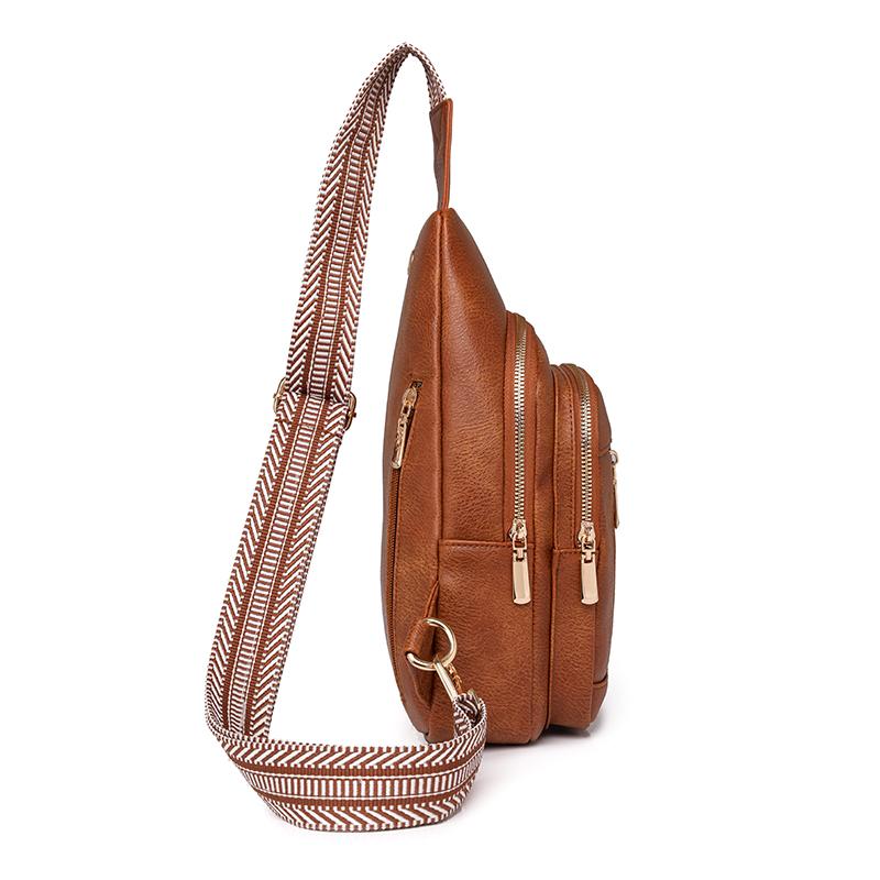 Geantă pentru piept pentru femei Geantă pentru piept geantă de umăr Geantă pentru piept de culoare uni pentru fete