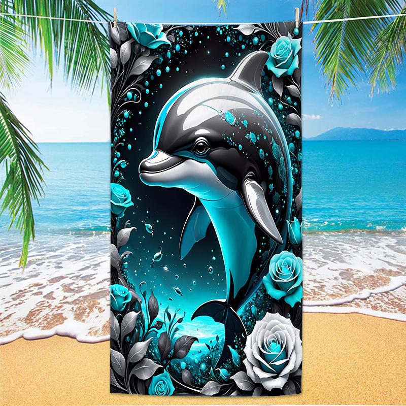 New Popular Marine Life Beach Towel Self-Delivery Warehouse Microfiber Quick-Drying Towel