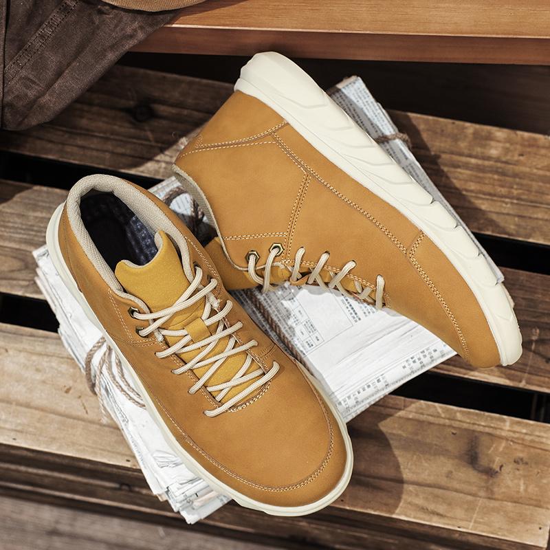 Men Casual Leather Skateboarding Shoes New Design Versatile Sneakers Lightweight Travel Sports Shoes Male Leisure Walk Footwear