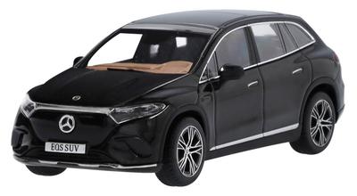Modelo em Escala Genuíno EQS SUV Electric Art Line Preto Obsidiana [Coleção Mercedes-Benz] (X296) 1/43