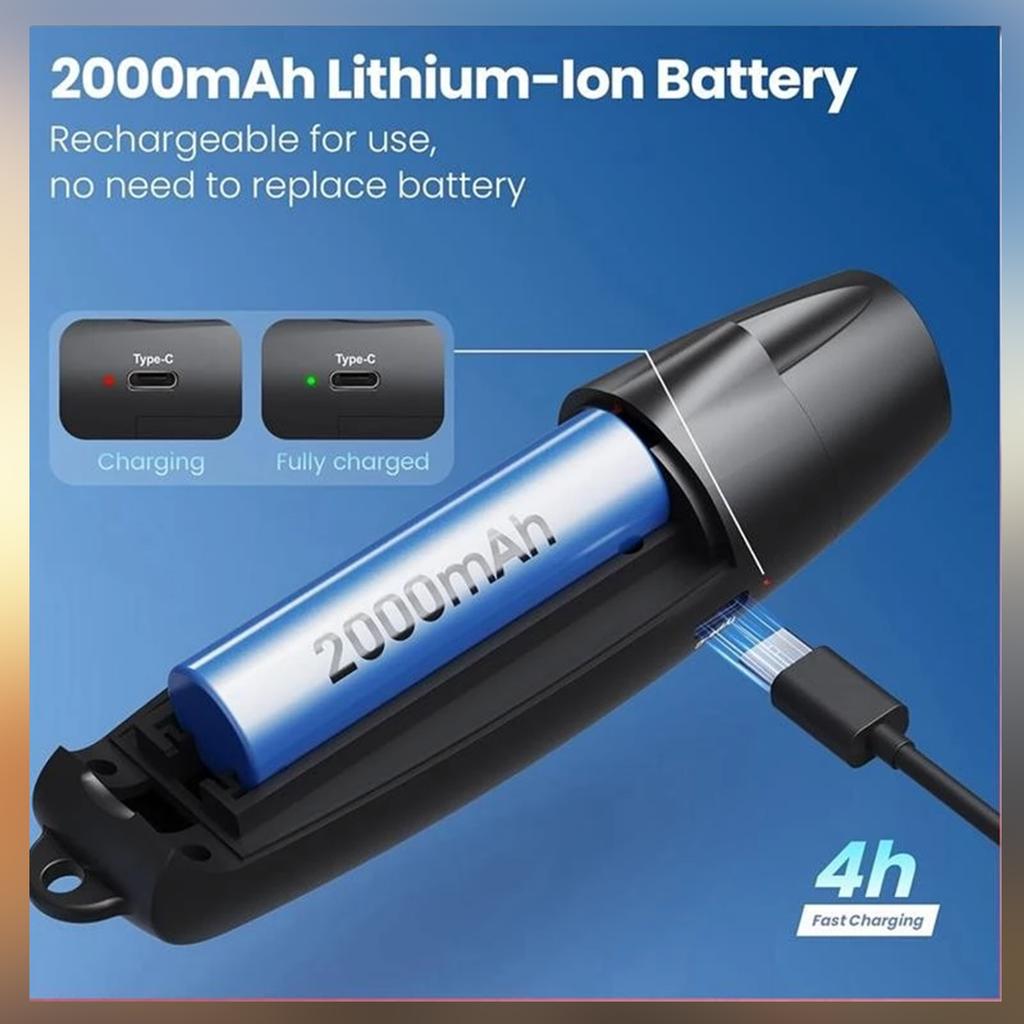 Fischietto Elettronico 120-150dB Tromba ad Aria Elettronica con Luce di Sicurezza a LED con Cordino per Escursioni all'Aperto Difesa della Fauna Selvatica