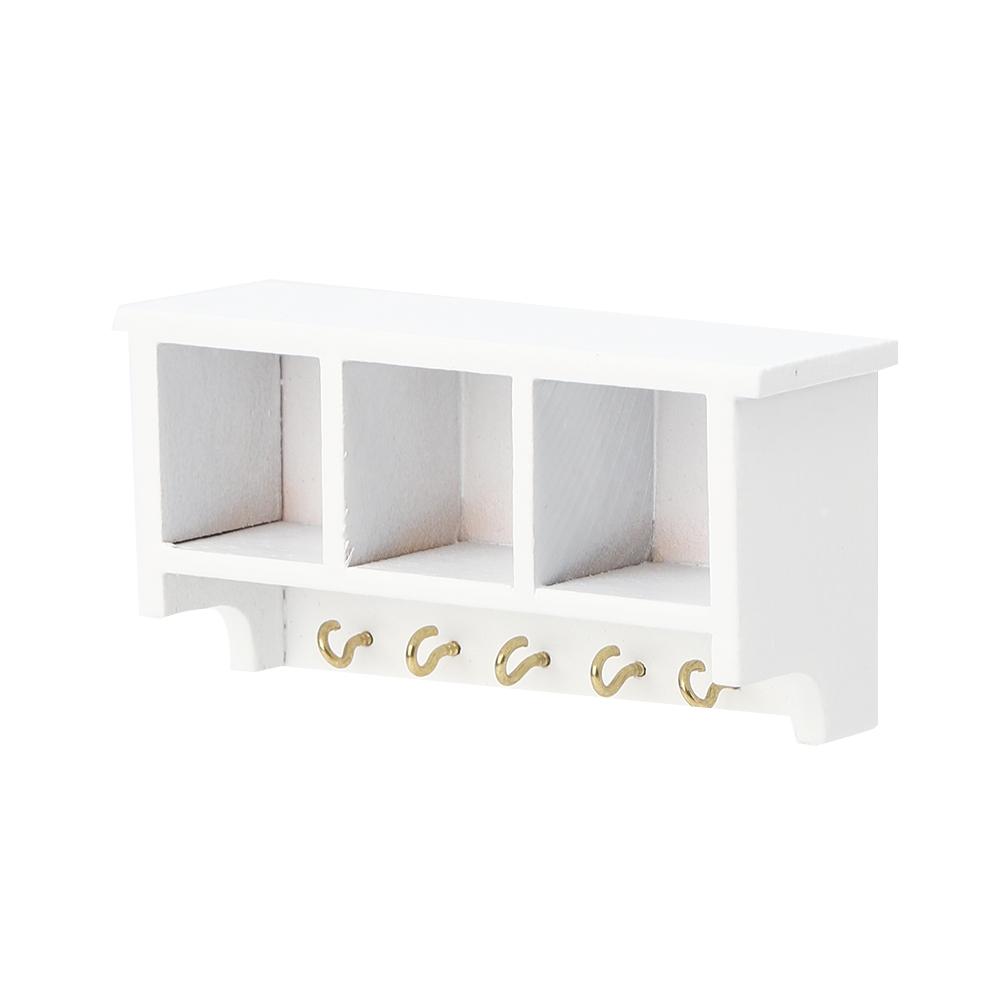 

1:12 Кукольный домик Миниатюрный Имитация Настенная полка Мини Модель мебели Игрушка Аксессуар Белая настенная полка