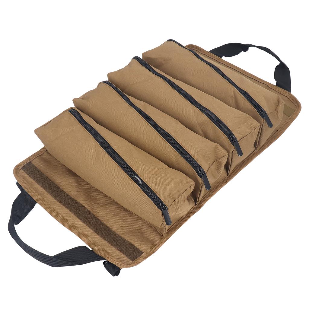 Roll Tool Organizer Portable Oxford Cloth Large Capacity Reapir Tool Carrier Bag Wrap Roll Hanging Tool Zipper Carrier