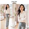 Elegant Women's Commuter Long Sleeve White Shirt
