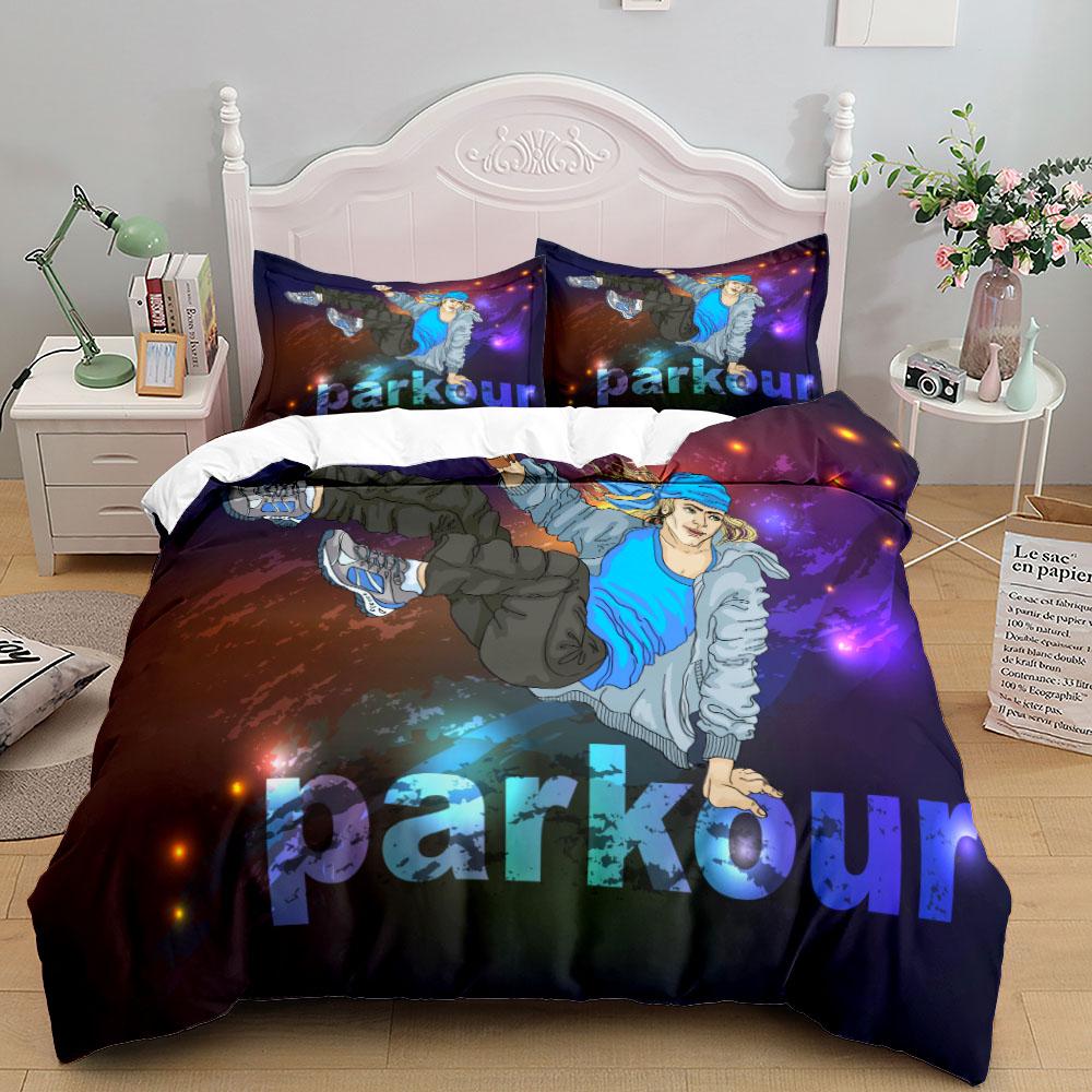 Bettwäsche-Set mit Skateboard-Motiv „Born To Skate Athletes“, klein, Einzelbett, Doppelbett, Queensize, Kingsize, Cal King Size