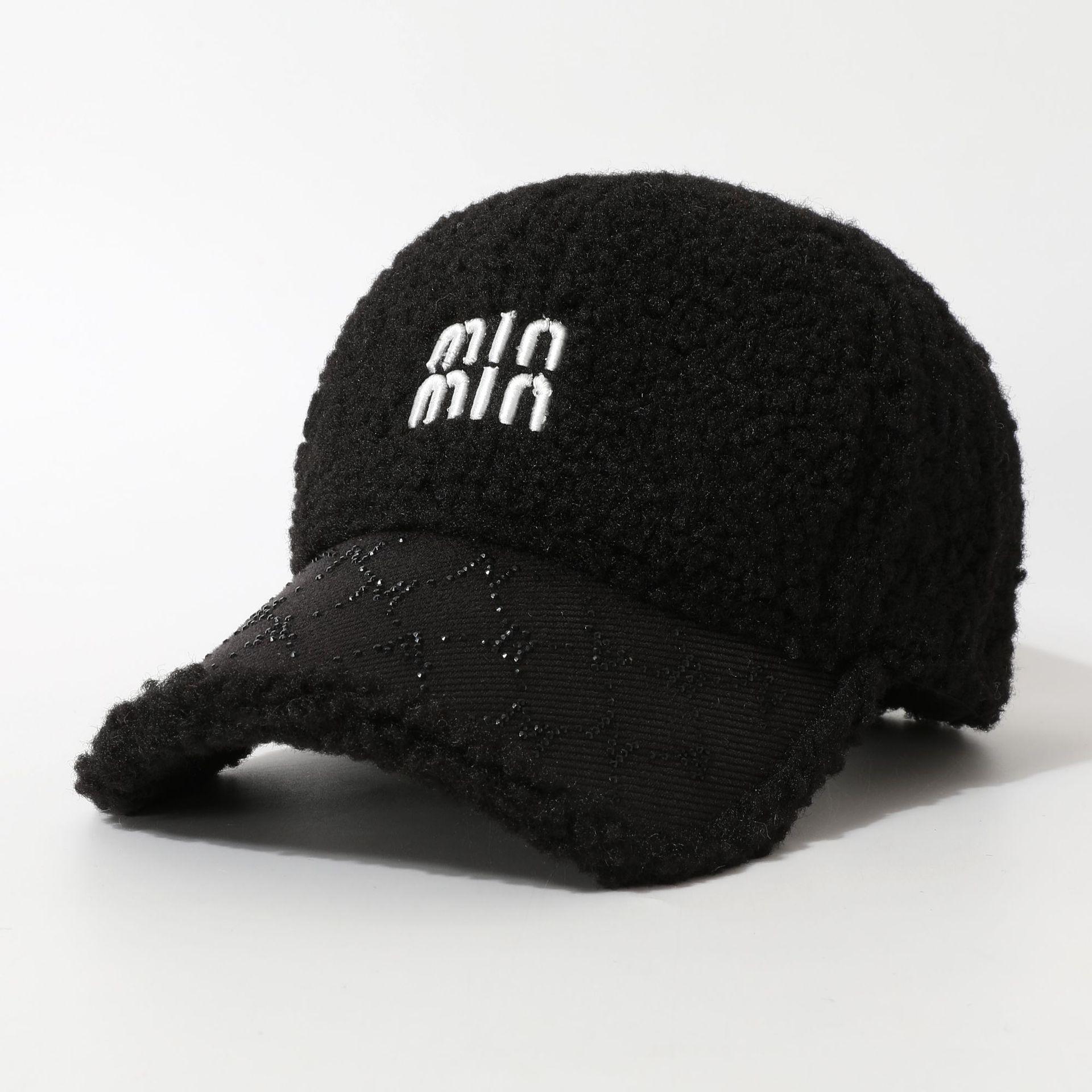 

Утолщенная шапка из овечьей шерсти на осень и зиму для сохранения тепла зимой, универсальная кепка с козырьком, плюшевая, корейская версия, модная зимняя бейсболка Adjustable