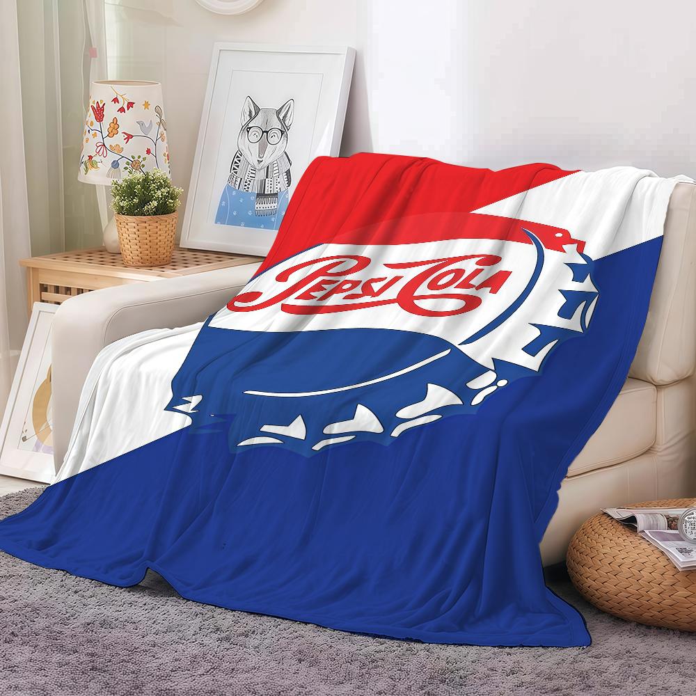 Modischer Druck P-PepsiS Decke Für Sofa Büro Bett Flugzeug Reise Schlafen Lesen Entspannen Camping Weich Und Warm