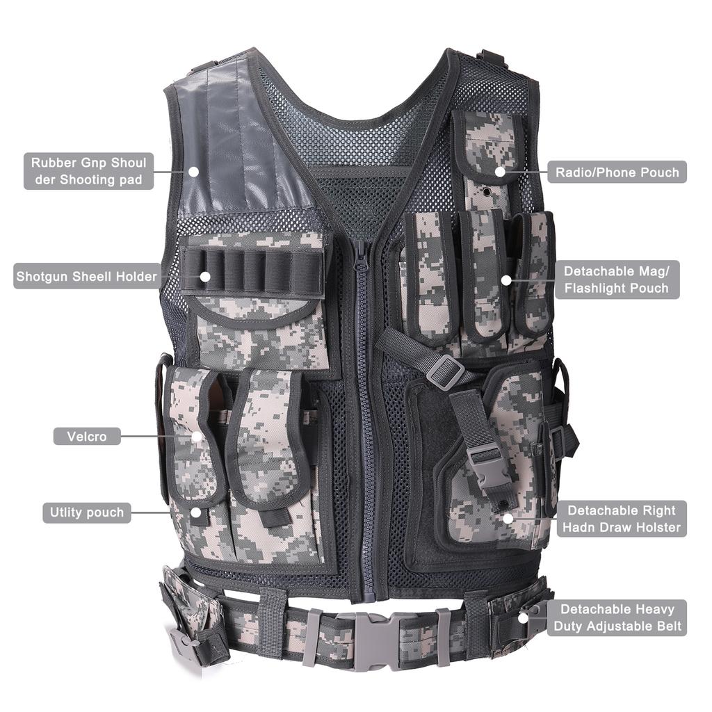 Breathable Vest Multi-functional Breathable Vest Outdoor Quick Disassembly CS Field Protections Vest Training Equipment