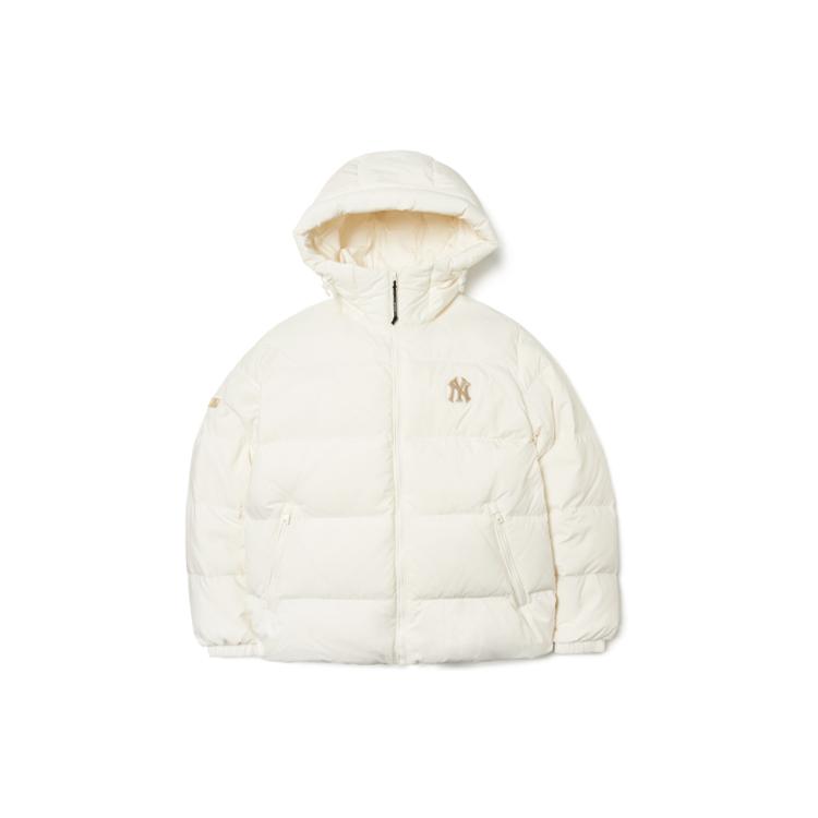 New MLB Down Jacket Winter Unisex Beige 3ADJL0616-50IVS
