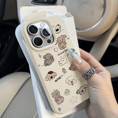 Phone Case for iPhone 11 13 XR XS Max Case iPhone 12 14 15 16 Pro Max 12 Pro 15 Plus Leather Painted Waterproof Drop-proof and Wear-resistant Cartoon