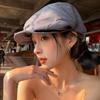 Newsboy Plaid Beret Vintage Peaked Hat Korean Octagonal Cap  Outdoor
