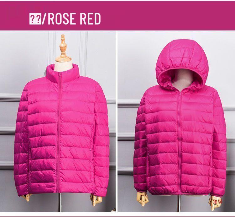 Women's Plus Size Lightweight Down Jacket - Short Style, Suitable for 200+ Pounds, Casual Winter Wear for All Ages