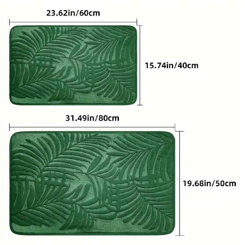 Leaf Embossing Bathroom Bath Mat Non-slip Carpets In Wash Basin Bathtub Side Floor Rug Shower Room Doormat Memory Foam 3D Pad AVE