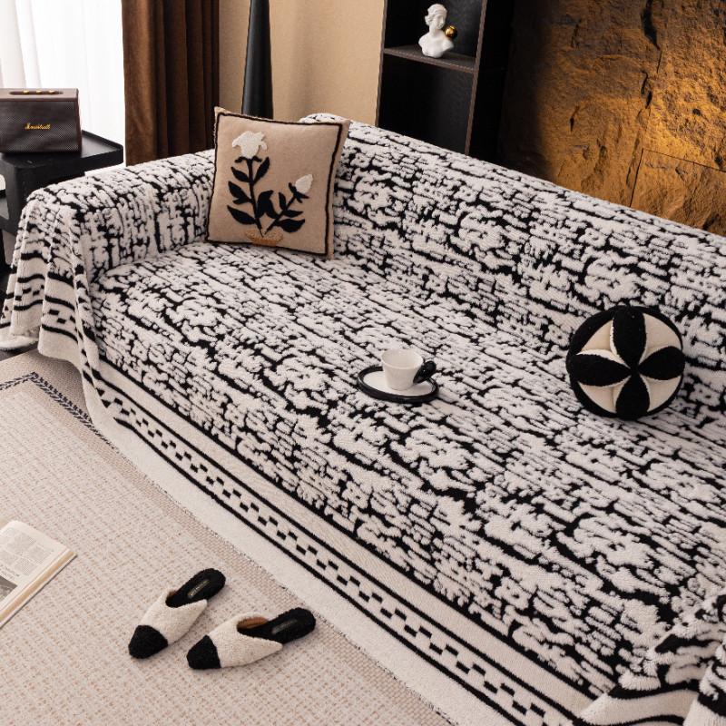Winter Thick Plush Fabric Sofa Cover Fashion Durable Chair Pad for Living Room Comfortable Soft Furniture Protector Home Decor