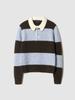 Pokeopeiseu (W)Rugby Sweater Blue/Brown