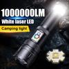 High Power Rechargeable LED Flashlight Zoomable Led Flashlight With Tail Light Torch For Outdoor Camping Hiking Emergency Lamp