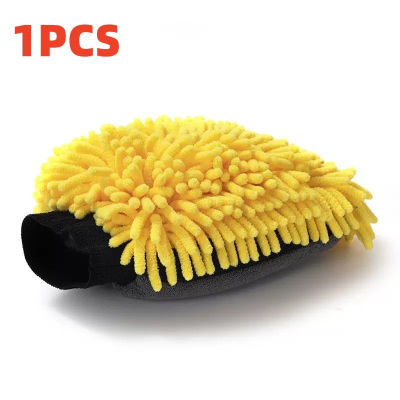 1/5pcs Car Washing Gloves Waterproof Microfiber Chenille Gloves Car Cleaning Mitt Detailing Brush Auto Care Double-faced Glove
