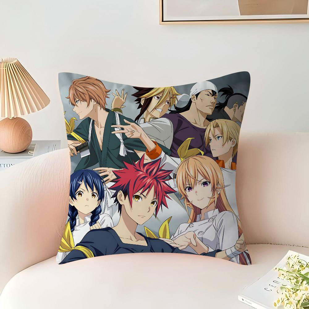 Anime F-Food Wars Shokugeki no Soma Kissen Kissenbezug Kissenbezug Wohnzimmer Sofa Heimdeko Angepasst