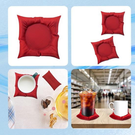 Kreativní akrylový podtácek Žáruvzdorný Protiskluzový Podložka pod hrnec ve tvaru polštáře Podtácky pod nápoje pro ochranu stolní desky