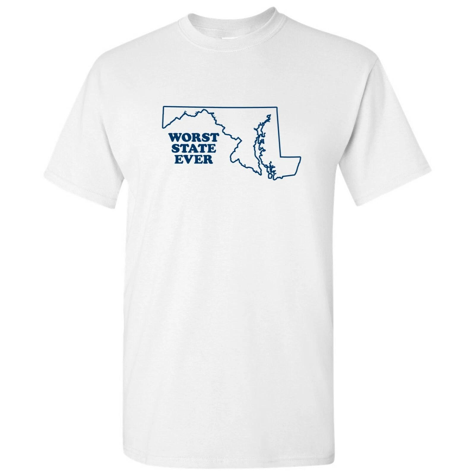 Maryland Worst State Ever Basic Cotton T-Shirt - White 3XL