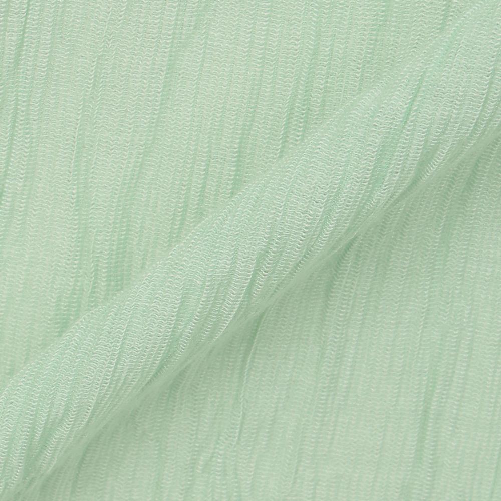 MALBON GOLF Summer Pleated Half-Open Collar T-Shirt Mint Green (Man)