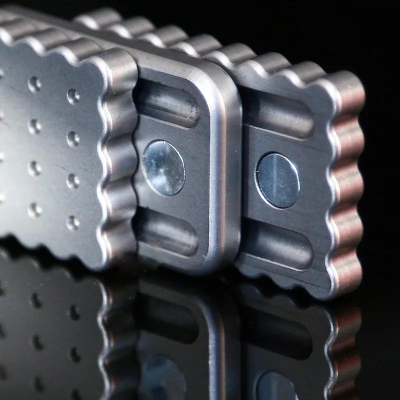 Mechanical Slider Three Layers Magnetic Push Card Pushing Plate Haptic Coin Sensory Toy Adults Stress Relief Fidget Relieving