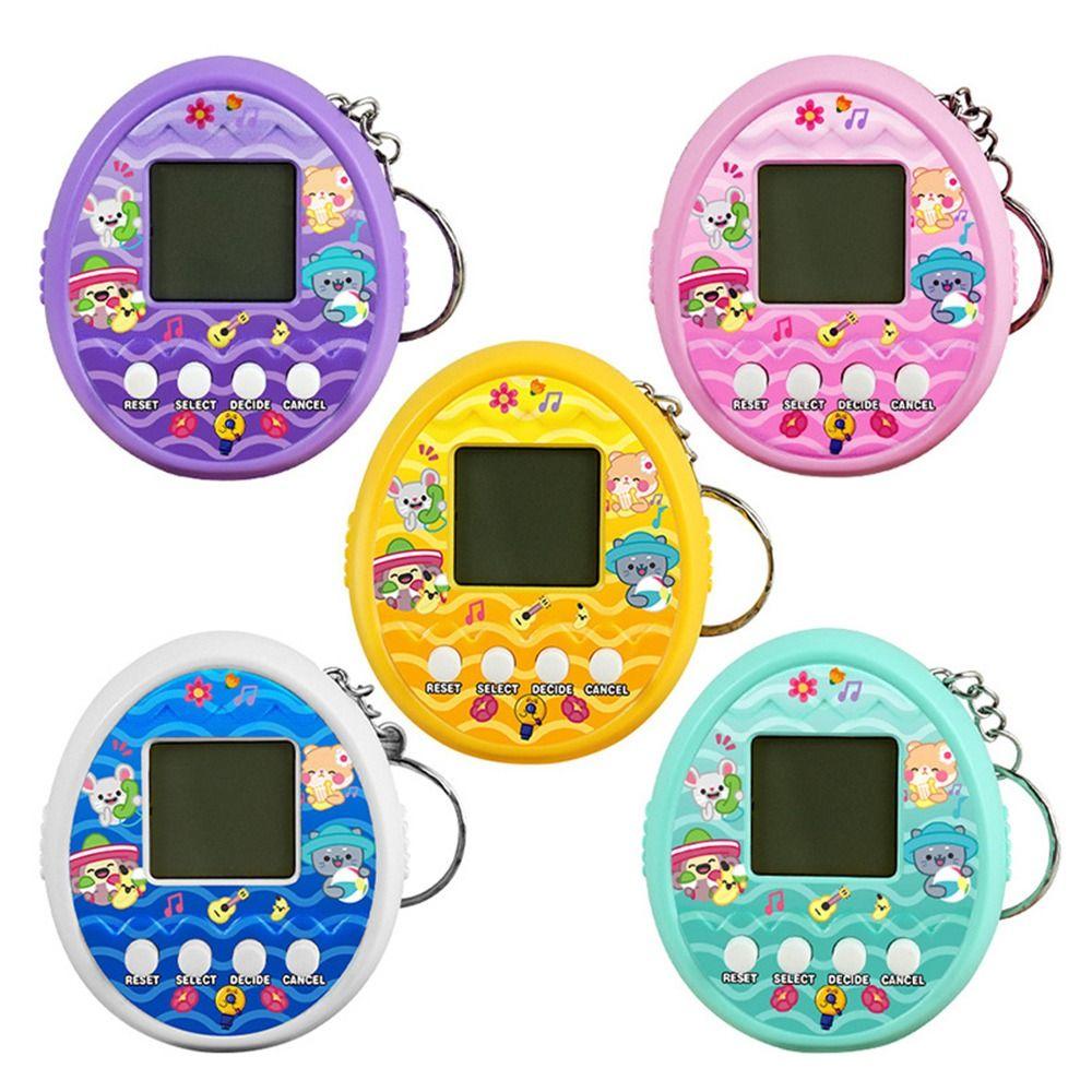 Mini Electronic Game Console Handheld Pet Raising Keychain Pet Feeding Machin  for Chlidren