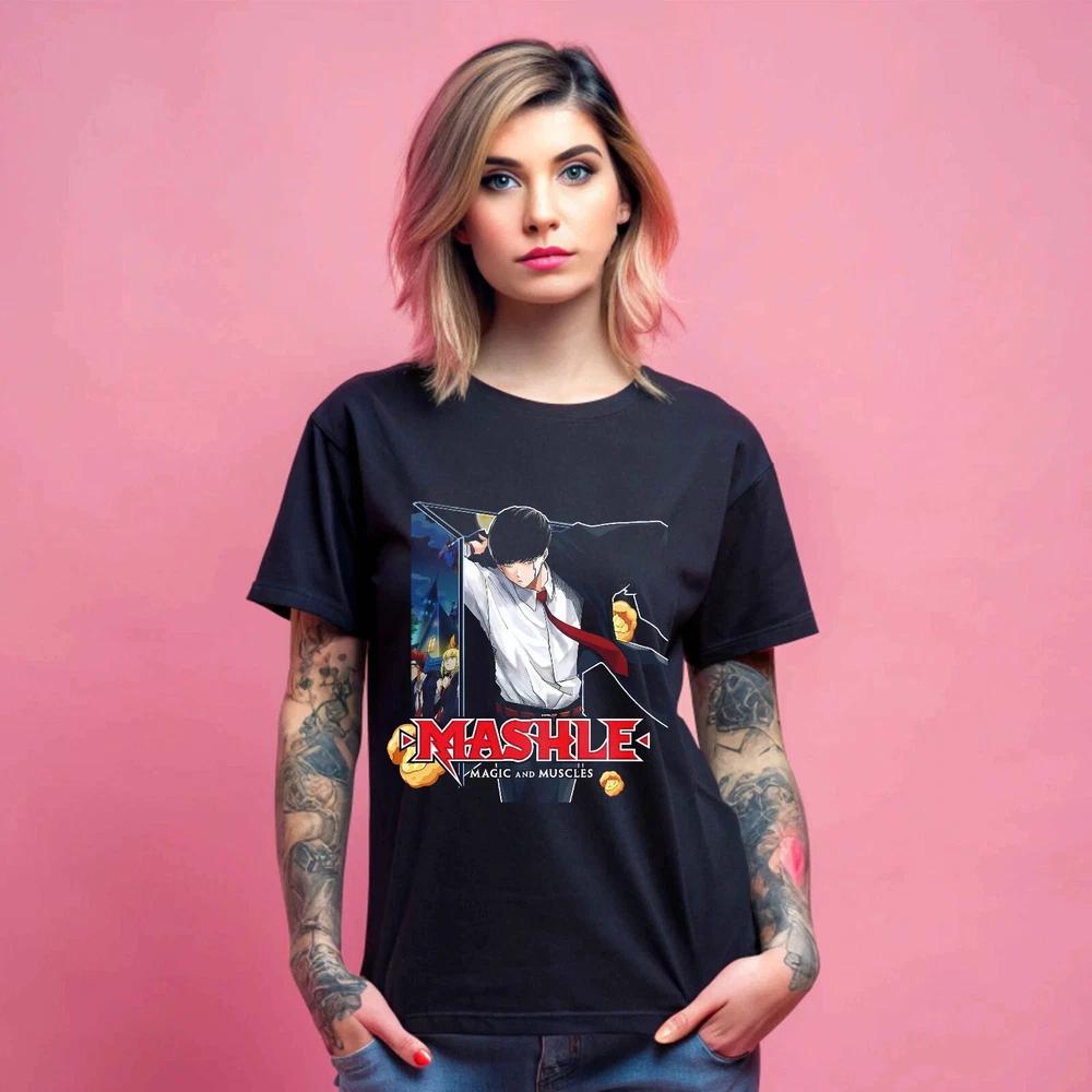 Anime Mashle Magic And Muscles Mash Cream Puff Kawai Anime Black T Shirt S