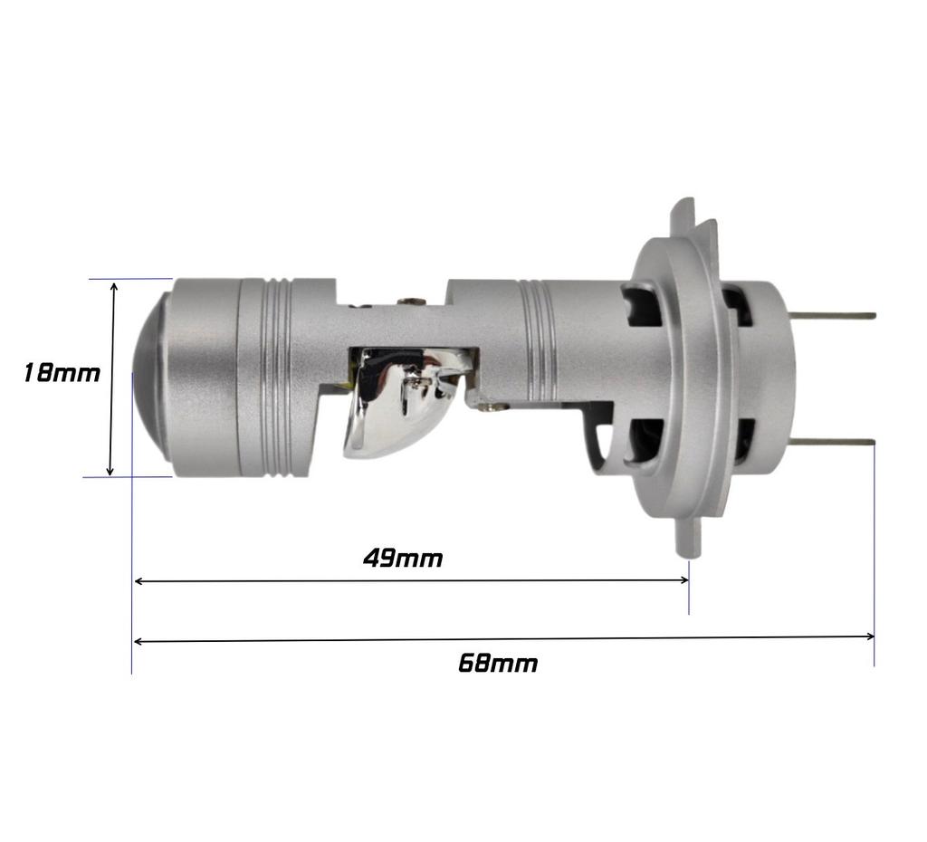 2 Pcs H7 LED Bulbs 12-24V CANBUS, for US Lamps, Off-Road Cut-off Line
