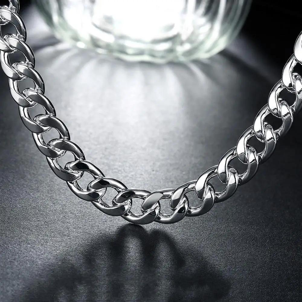 925 Sterling Silver 10MM Exquisite Noble Gorgeous Charm Fashion For Men Women Necklace Jewelry