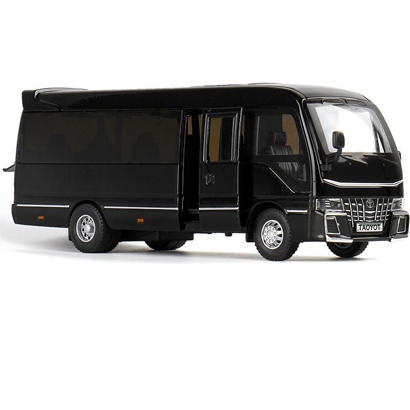 

1/32 Toyota Coaster Сплав Люксовый Автобус Модель Автомобиля Литые Металлические Пассажирские Автобусы Модель Автомобиля Симуляция Звук и Свет Детская Игрушка Подарок чёрный
